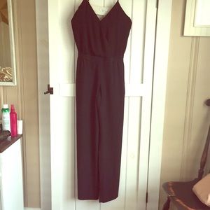 Parker black silk jumpsuit size xs